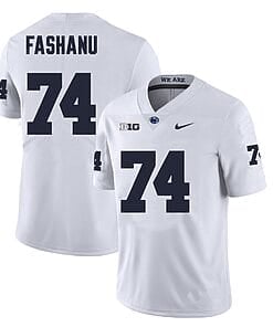 Penn State Olumuyiwa Fashanu Jersey #74 College Football Game White With Name