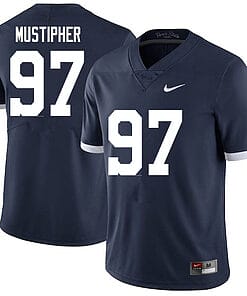 Penn State PJ Mustipher Jersey #97 College Football Game Navy Retro With Name