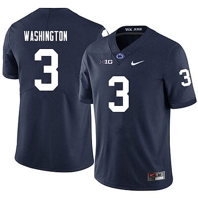 Penn State Parker Washington Jersey #9 College Football Game Navy With Name