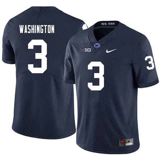 Penn State Parker Washington Jersey #9 College Football Game Navy With Name