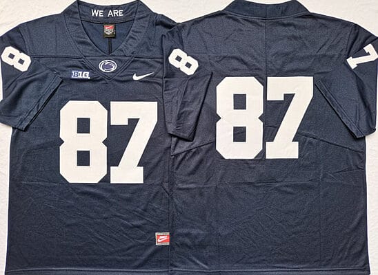 Penn State Pat Freiermuth Jersey #87 College Football Game Navy No Name