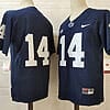 Penn State Sean Clifford Jersey #14 College Football Game Navy No Name