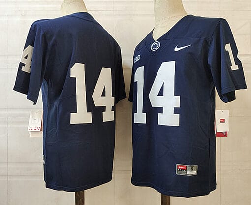 Penn State Sean Clifford Jersey #14 College Football Game Navy No Name