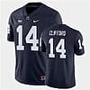 Penn State Sean Clifford Jersey #14 College Football Game Navy With Name