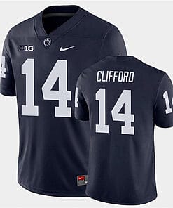 Penn State Sean Clifford Jersey #14 College Football Game Navy With Name