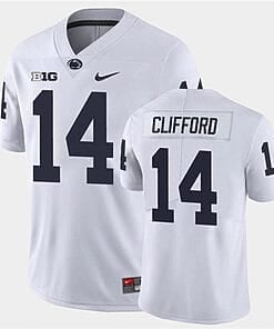 Penn State Sean Clifford Jersey #14 College Football Game White With Name