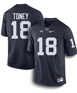 Penn State Shaka Toney Jersey #18 College Football Game Navy With Name