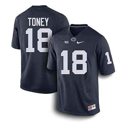 Penn State Shaka Toney Jersey #18 College Football Game Navy With Name