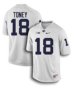 Penn State Shaka Toney Jersey #18 College Football Game White With Name