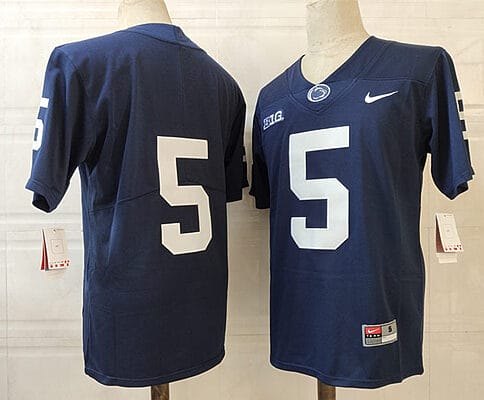 Penn State Tariq Castro Fields Jersey #5 College Football Game Navy No Name