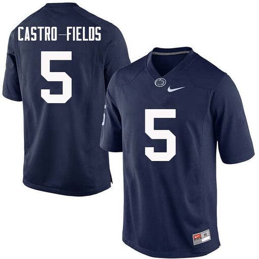 Penn State Tariq Castro Fields Jersey #5 College Football Game Navy With Name