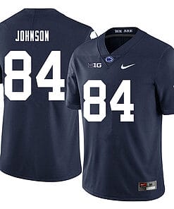 Penn State Theo Johnson Jersey #84 College Football Game Navy With Name