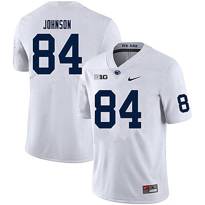 Penn State Theo Johnson Jersey #84 College Football Game White With Name