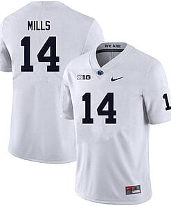 Penn State Tyrece Mills Jersey #14 College Football Game White With Name