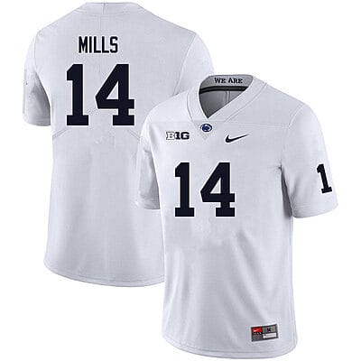 Penn State Tyrece Mills Jersey #14 College Football Game White With Name