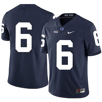 Penn State Zakee Wheatley Jersey #6 College Football Game Navy No Name