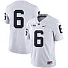 Penn State Zakee Wheatley Jersey #6 College Football Game White No Name
