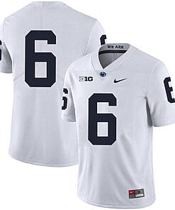 Penn State Zakee Wheatley Jersey #6 College Football Game White No Name