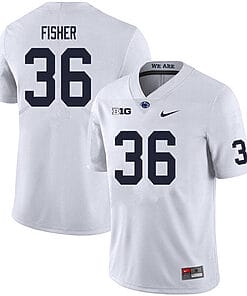 Penn State Zuriah Fisher Jersey #36 College Football Game White With Name