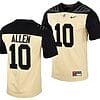 Purdue Boilermakers Cam Allen Jersey #10 College Football Gold Vapor Untouchable