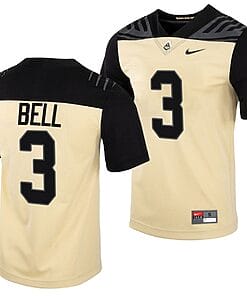 Purdue Boilermakers David Bell Jersey #3 College Football Gold Vapor Untouchable