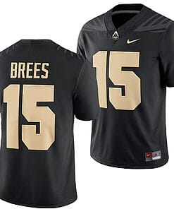 Purdue Boilermakers Drew Brees Jersey #15 College Football Black