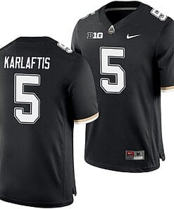 Purdue Boilermakers George Karlaftis Jersey #5 College Football Game Black