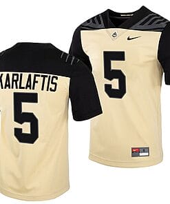 Purdue Boilermakers George Karlaftis Jersey #5 College Football Gold Vapor Untouchable