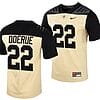 Purdue Boilermakers King Doerue Jersey #22 College Football Gold Vapor Untouchable