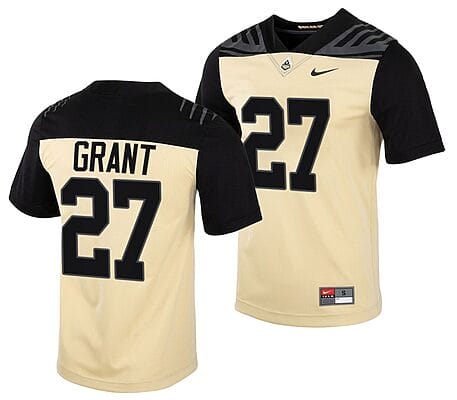Purdue Boilermakers Marvin Grant Jersey #27 College Football Gold Vapor Untouchable