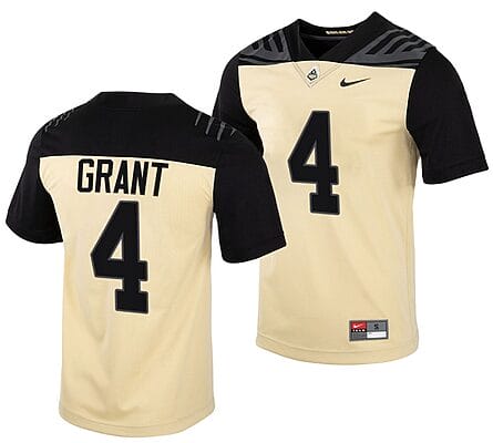 Purdue Boilermakers Marvin Grant Jersey #4 College Football Gold Vapor Untouchable