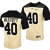 Purdue Boilermakers Mike Alstott Jersey #40 College Football Gold Vapor Untouchable