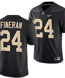 Purdue Boilermakers Mitchell Fineran Jersey #24 College Football Black