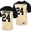 Purdue Boilermakers Mitchell Fineran Jersey #24 College Football Gold Vapor Untouchable