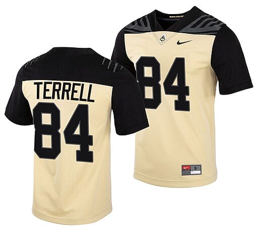 Purdue Boilermakers Preston Terrell Jersey #84 College Football Gold Vapor Untouchable