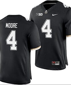 Purdue Boilermakers Rondale Moore Jersey #4 College Football Game Black