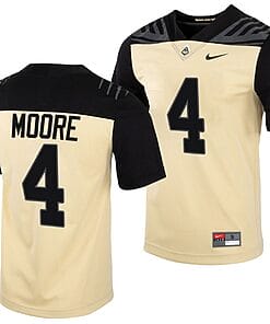 Purdue Boilermakers Rondale Moore Jersey #4 College Football Gold Vapor Untouchable