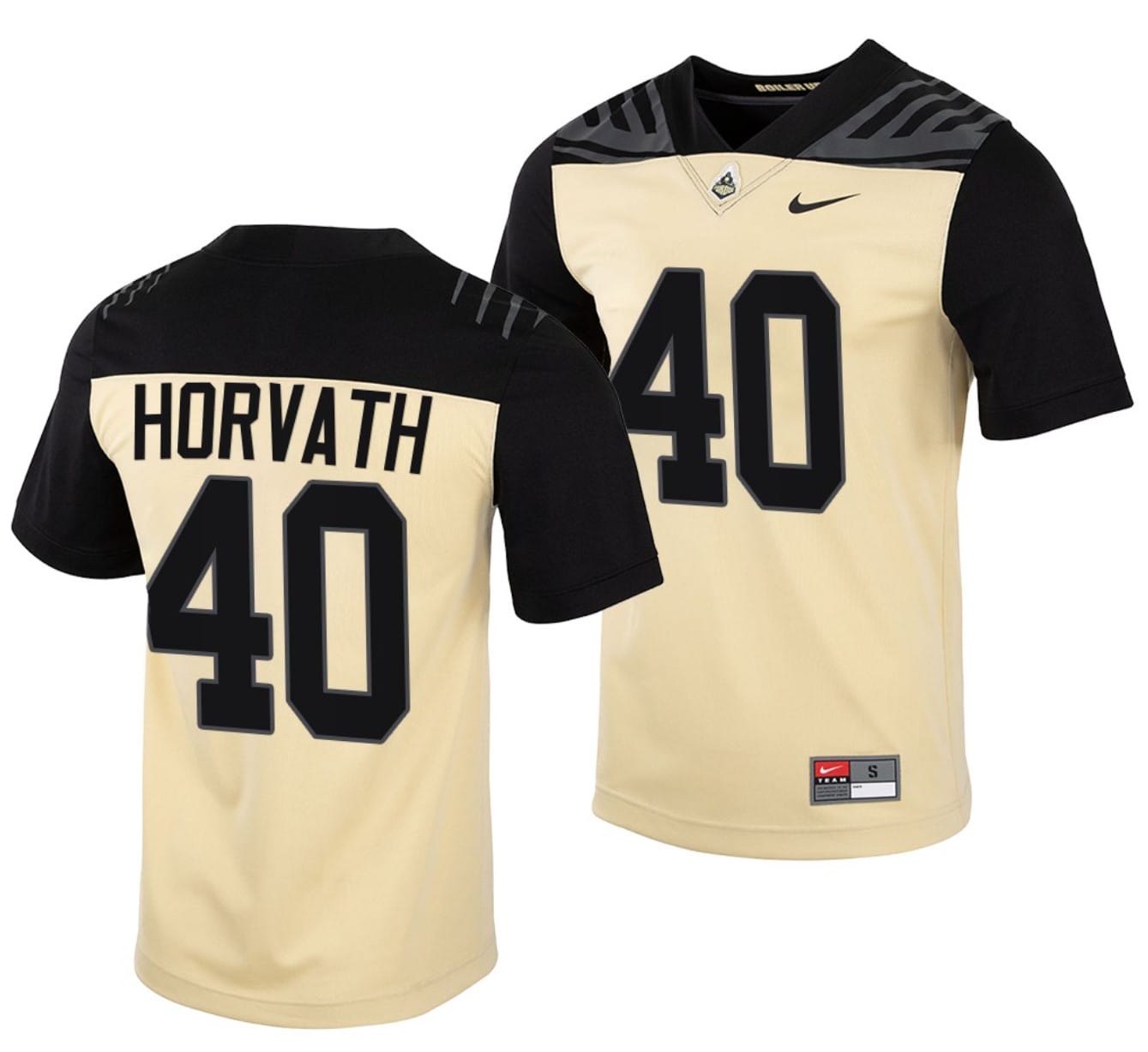Purdue Boilermakers Zander Horvath Jersey #40 College Football Gold Vapor Untouchable