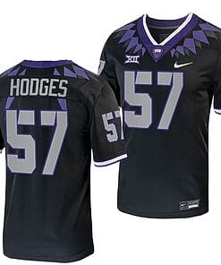 TCU Horned Frogs Johnny Hodges Jersey #57 Alternate College Football Black Replica