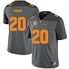 Tennessee Volunteers #20 Jaylen Wright Jersey College Football New Gray