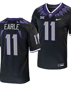 TCU Horned Frogs JoJo Earle Jersey #11 Alternate College Football Black Replica