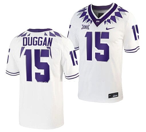 TCU Horned Frogs Max Duggan Jersey #15 Untouchable College Football Game White