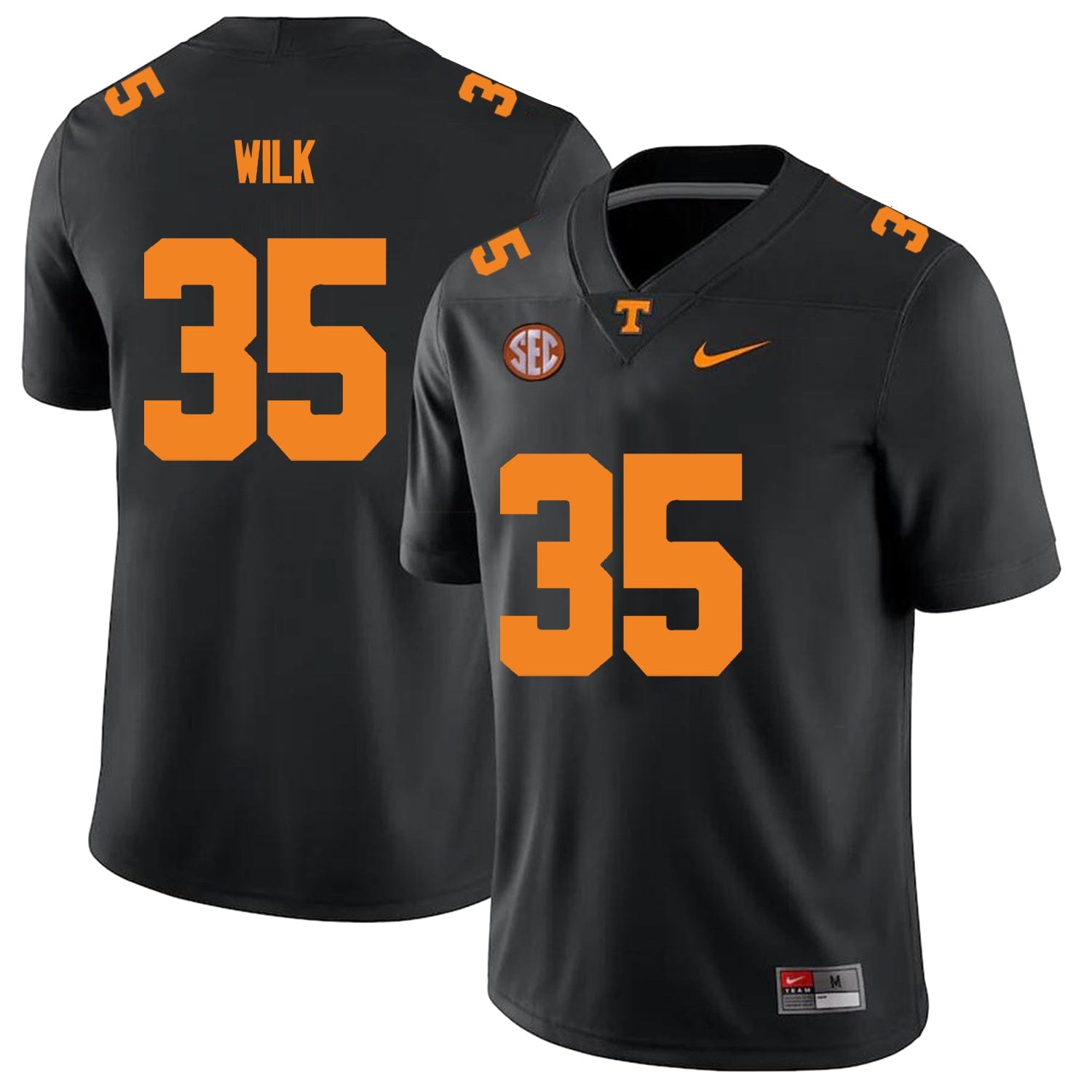 Tennessee Volunteers #35 Patrick Wilk Jersey College Football New Black