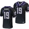 TCU Horned Frogs Shadrach Banks Jersey #19 Alternate College Football Black Replica