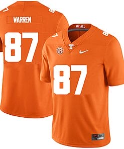 Tennessee Volunteers #87 Jacob Warren Jersey College Football New Orange