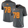 Tennessee Volunteers #78 Ollie Lane Jersey College Football New Gray