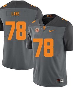 Tennessee Volunteers #78 Ollie Lane Jersey College Football New Gray