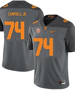 Tennessee Volunteers #74 John Campbell Jr Jersey College Football New Gray