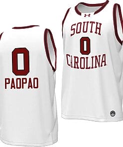 Te Hina Paopao Jersey #0 South Carolina Gamecocks Basketball Throwback Replica White