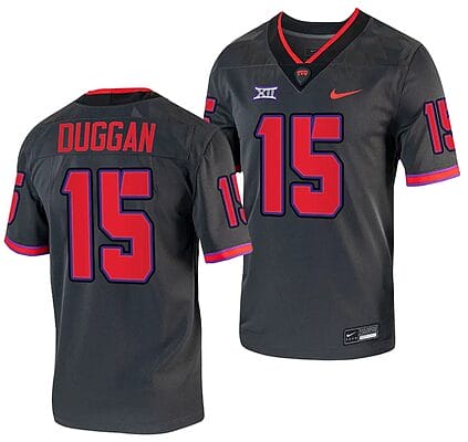 TCU Horned Frogs Max Duggan Jersey #15 Alternate College Football Replica Grey